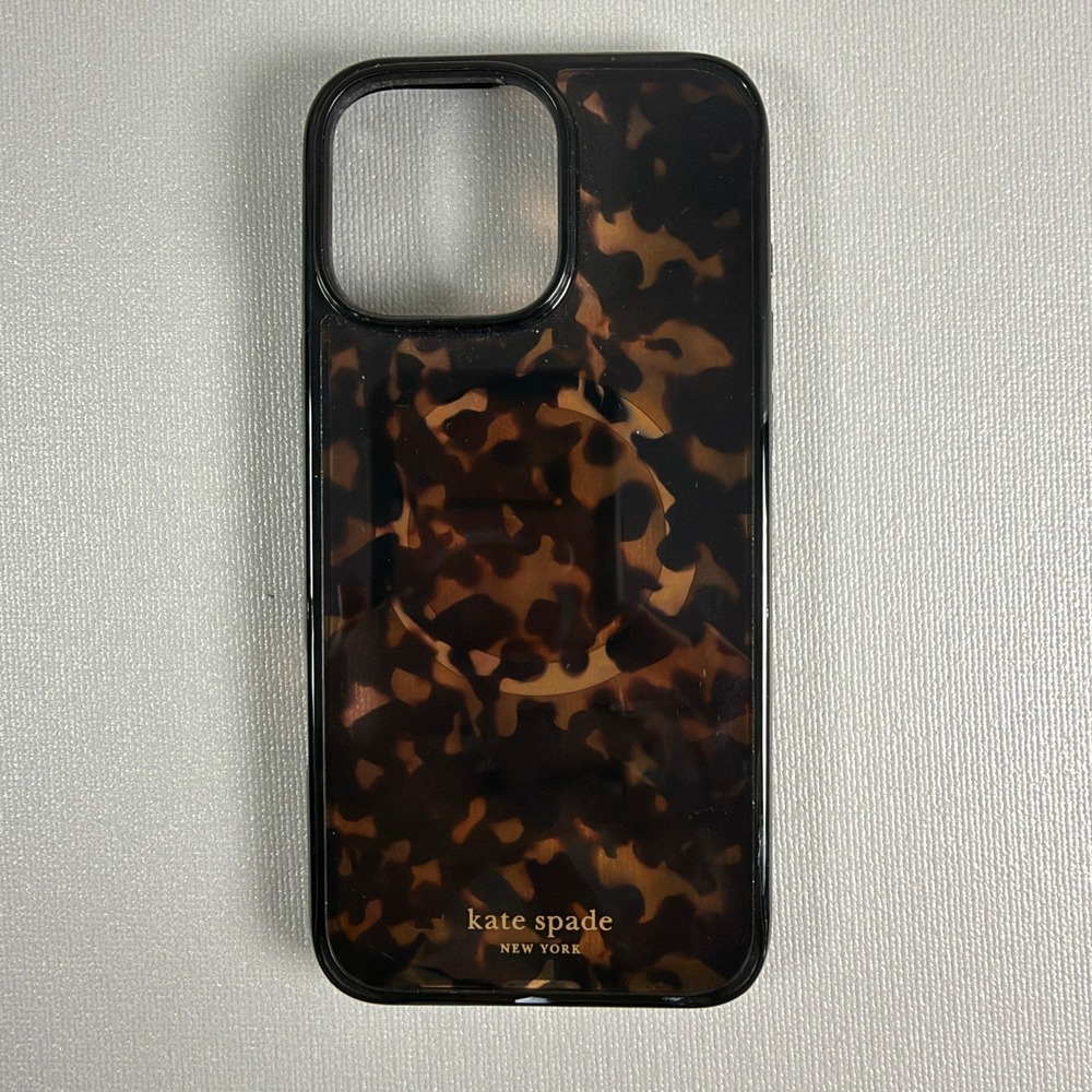 Kate Spade iPhone 16 Pro Max Case Tortoise  MagSafe Protective Hardshell Brown